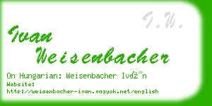 ivan weisenbacher business card